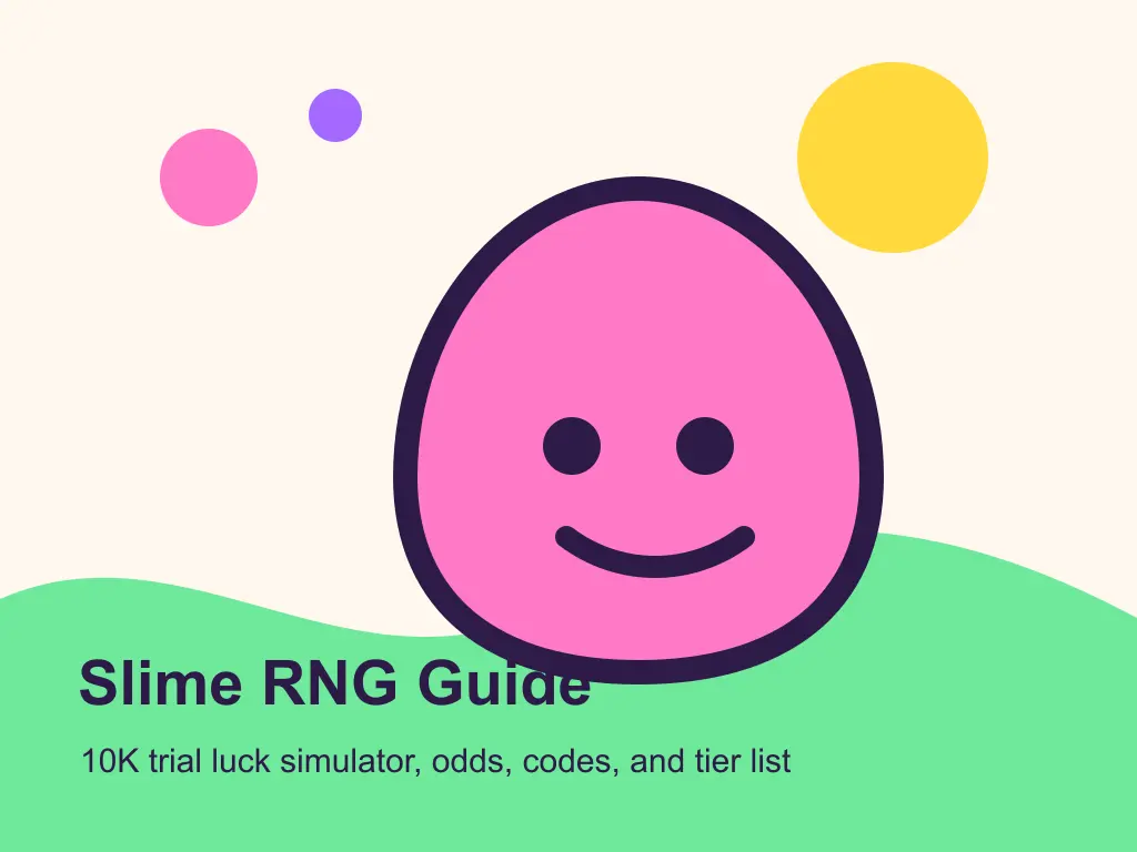 Candy colored Slime RNG guide hero art